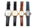 Collection Of Four Vintage Wristwatches With Leather Bands