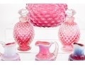 Fabulous Collection Of Cranberry Hobnail Depression Glass