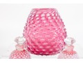 Fabulous Collection Of Cranberry Hobnail Depression Glass