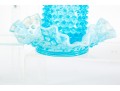 Blue And White Hobnail Depression Glassware