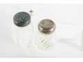White Depression Glass Salt And Pepper Shakers