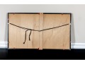 Two Framed Japanese Oshie Art Geishas
