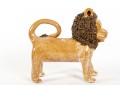 Studio Pottery Lion Figure — Signed Seagrove