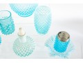 Blue And White Hobnail Depression Glassware