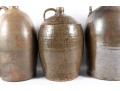 Four Antique North Carolina Glazed Stoneware Jugs