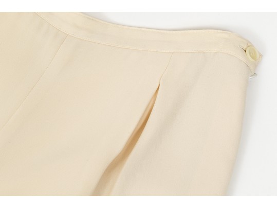 Calvin Klein/Bergdorf Goodman Beautiful Ivory Silk Pants,  Size 12