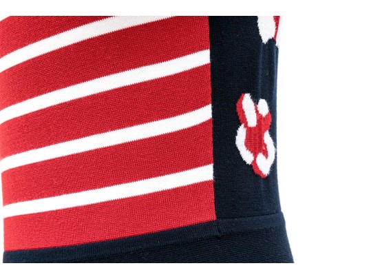 Valentino Red Fun Blue, Red And White Nautical Jumper Style Dress, Size S