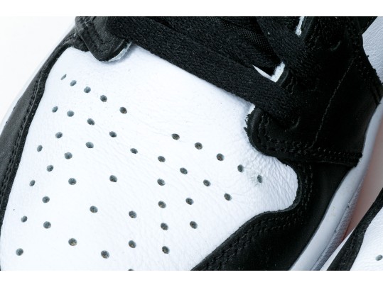 Nike Discernable Leather High Top Air Jordans, Black, White And Orange, Size 11