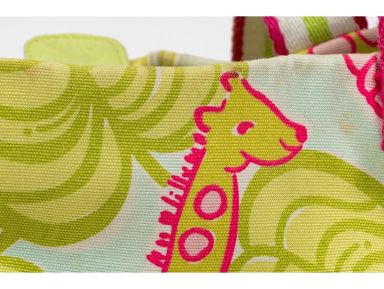 Lilly Pulitzer Cotton And Canvas Pink, Green And Blue Baby Bag