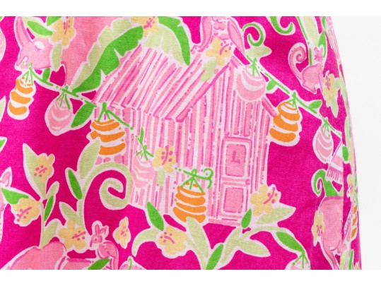Lilly Pulitzer Fun Hot Pink Floral Tank Dress, Size 4