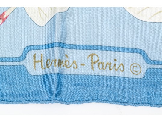 Hermès Paris Beautiful Vintage 'Flora Graeca' Silk Scarf By Niki Goulandris