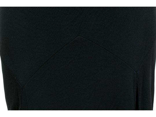 Diane Von Furstenburg Refined Floor Length Black Gathered Sleeveless Dress, Size 6