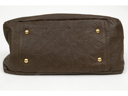 Louis Vuitton Beautiful Brown Taupe Embossed Leather Hobo Bag