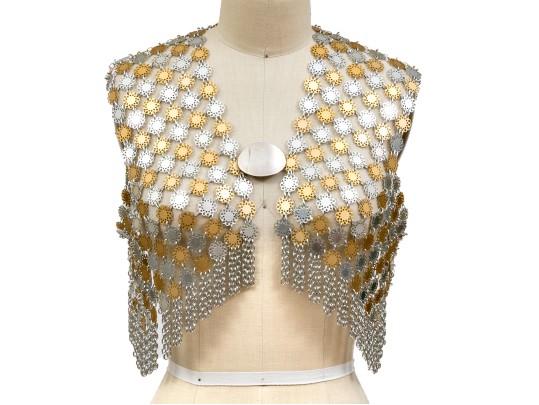RobJoe Italian Fashion Spectacular Two Tone Chain Mail Style Metal Vest