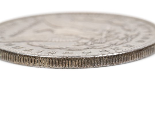 1884 Morgan Silver Dollar And 1944 Neatherland 1 Gulden Coin