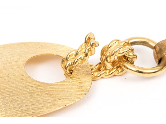 Pair Of Chic Vintage 70's Gucci Style Metal And Acrylic Link Belts