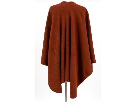 N.Peal Striking Rust 100% Cashmere Wrap, OSFA