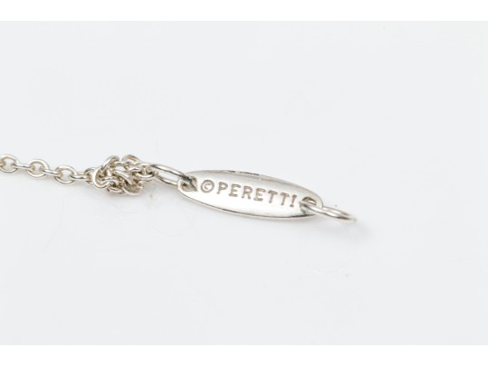 Sterling Tiffany & Co. Peretti Turquoise And Diamond Necklace