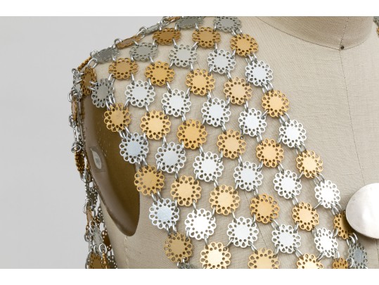 RobJoe Italian Fashion Spectacular Two Tone Chain Mail Style Metal Vest