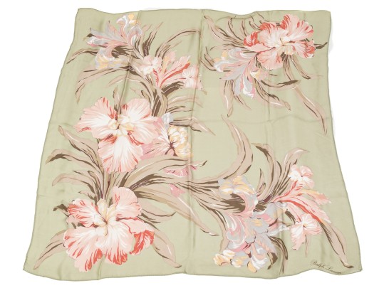 Ralph Lauren Lot Of Assorted Pastel Floral Motif Scarves