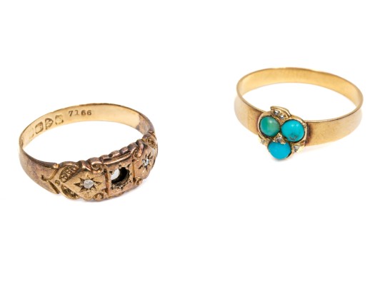 Vintage 14K & 18K Rings, Sizes 7.75+ & 8.25