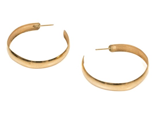 14K Simple Hoop Earrings