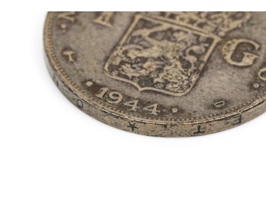 1884 Morgan Silver Dollar And 1944 Neatherland 1 Gulden Coin