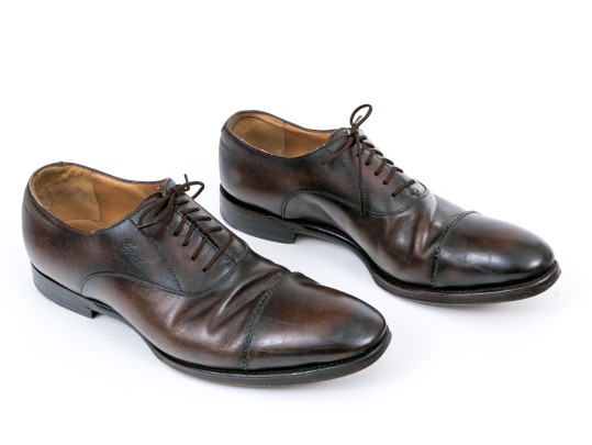 Gucci Gents Brown Leather Lace Up Loafers, Size 8 1/2