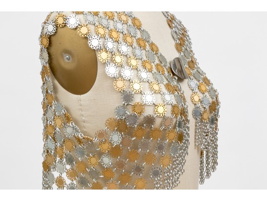 RobJoe Italian Fashion Spectacular Two Tone Chain Mail Style Metal Vest
