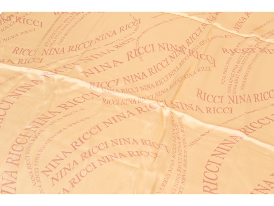 Halston, Nina Ricci, Laura Biagiotti Lot Of Three Pretty Vintage Silk Scarves