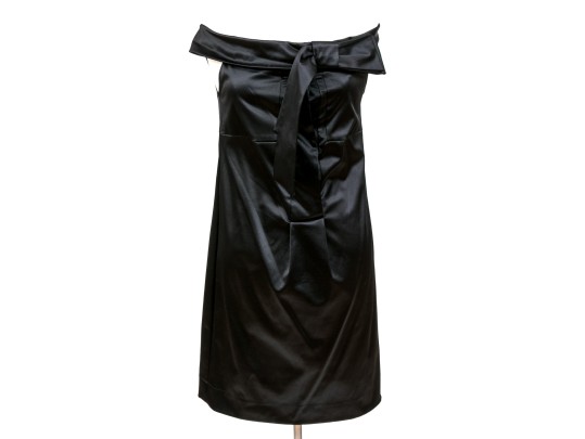 Diane Von Furstenburg Stunning Sleeveless Black Silk Sheath Dress, Size 10