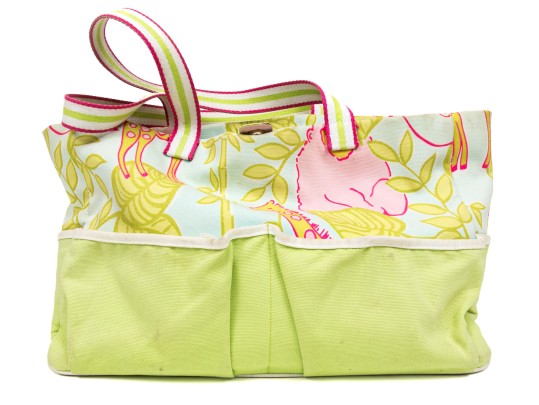 Lilly Pulitzer Cotton And Canvas Pink, Green And Blue Baby Bag