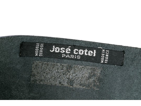 Jose Cotel Stunning Wide Vintage 70's Leather Belt With Large Chinese Scholar Buckle