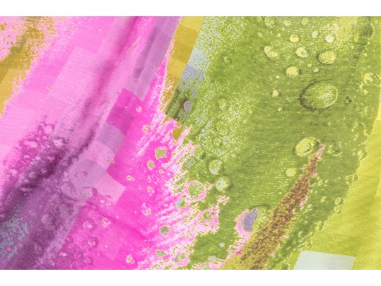 Givenchy Lovely Purple And Green Vintage Silk Scarf