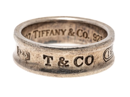 Tiffany & Co. Sterling Silver Classic 1837 Motif Band Ring, Size 8