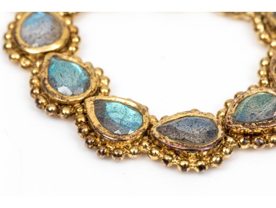 Stunning Sterling And Labradorite Pendant Earrings