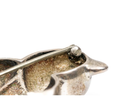 Tiffany & Co. Sterling And 18K Charming Teddy Bear Brooch