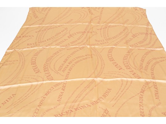 Halston, Nina Ricci, Laura Biagiotti Lot Of Three Pretty Vintage Silk Scarves