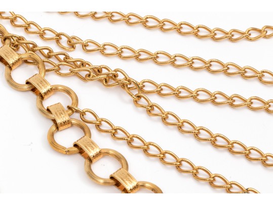 Spectacular Vintage 1970's Wide Cascading Metal Link Belt