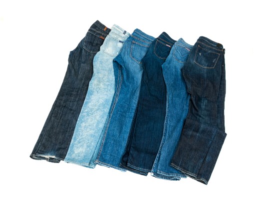 Assorted Designer Jeans Lot, Six Pieces,  Including Hudson And Vince, Assorted Sizes