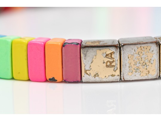 Four Colorfully Beaded Stretch Roxanne Assoulin Bracelets, Retail Approx $300