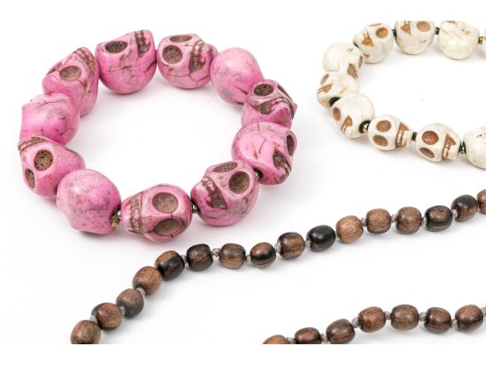 Hard Stone And Carved Beaded Necklaces And Bracelets