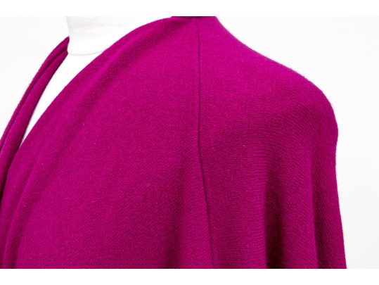 Saks Jacques De Loux Long Length  Fuchsia 100% Cashmere Wrap, OSFA