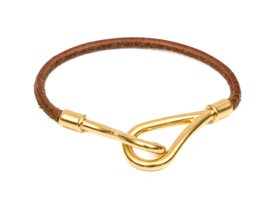 Hermes Stylish Leather Hook And Loop Bracelet