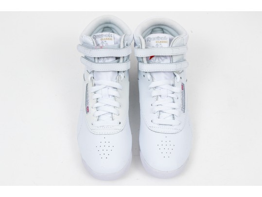 Reebok White Leather Classic Retro Velcro High Tops, Size 8