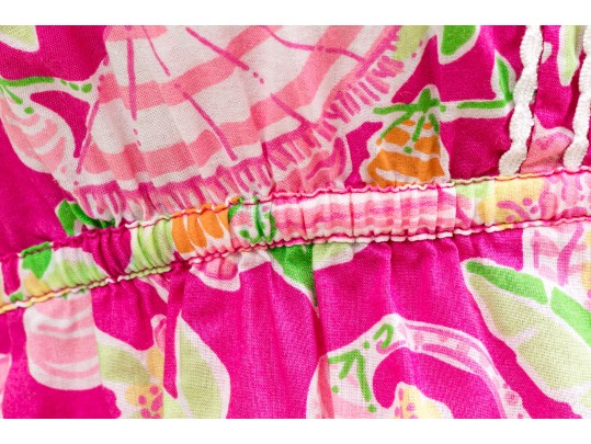 Lilly Pulitzer Fun Hot Pink Floral Tank Dress, Size 4