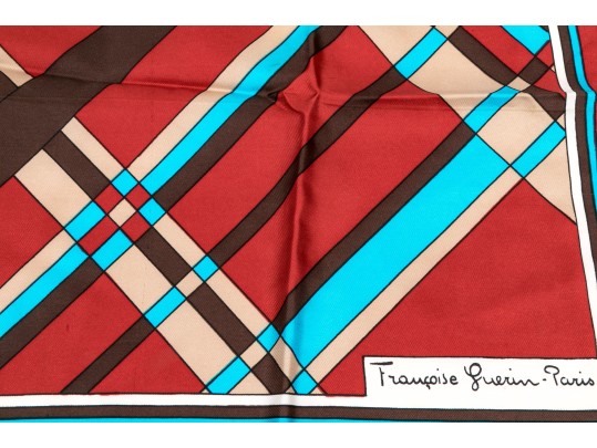 Assorted Lot Of Four Vintage French Silk Scarves, Including Rodier