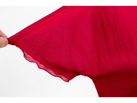 Giorgio Armani Pretty Dark Pink Silk Short Sleeved Top, Size 42