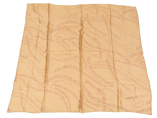 Halston, Nina Ricci, Laura Biagiotti Lot Of Three Pretty Vintage Silk Scarves
