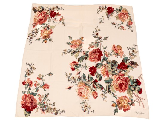 Ralph Lauren Lot Of Assorted Pastel Floral Motif Scarves